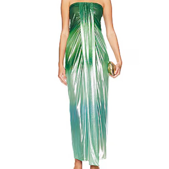 Baobab Green Ombre Strapless Maxi Dress - Picture 2 of 5